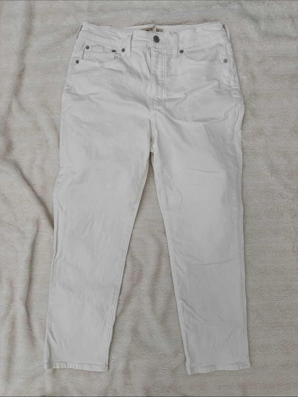 Madewell Women's White Straight-Leg Jeans